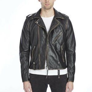 Men's Real Leather Premium Antique Biker Jacker M - Very Rare